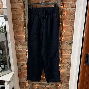 Talbots Women's Navy 100% Linen Pants